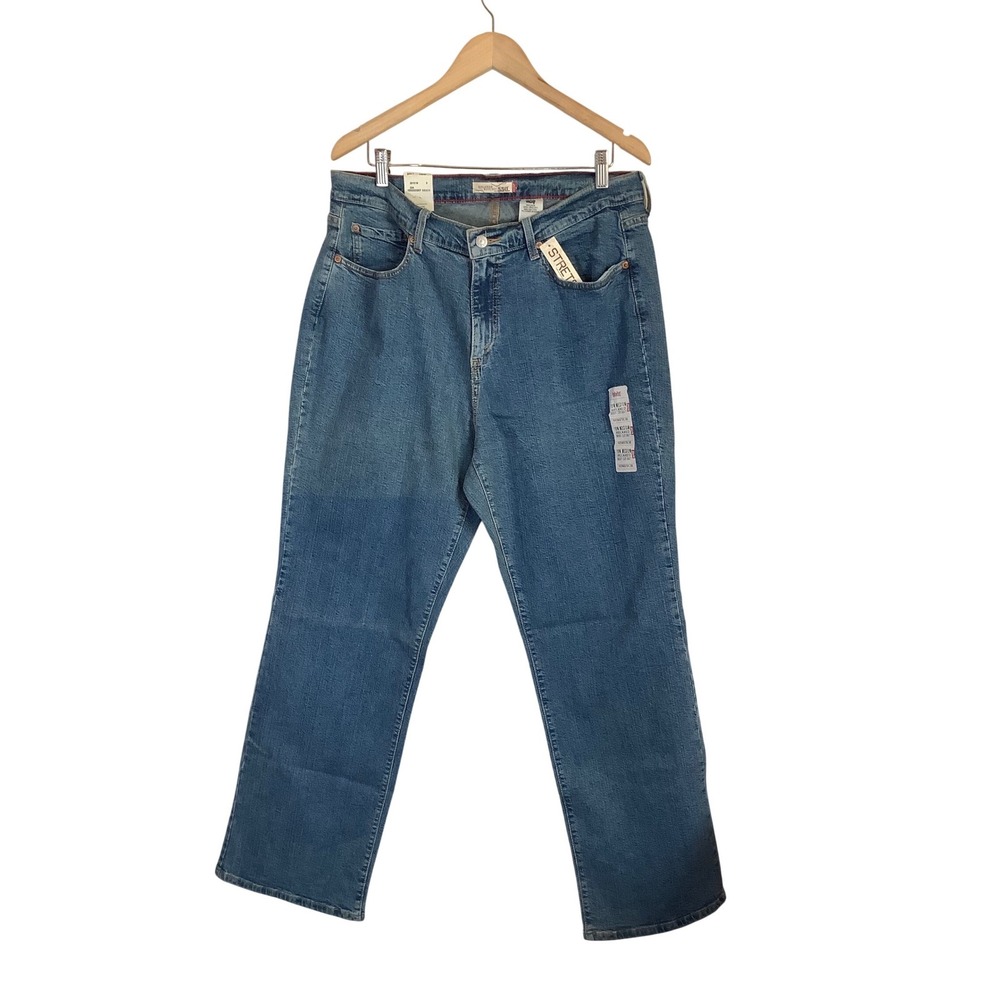 Levis 550 Relaxed Boot Cut Jeans Womens 18W Medium Wash Stretch Denim 291018-334 - Picture 2 of 14